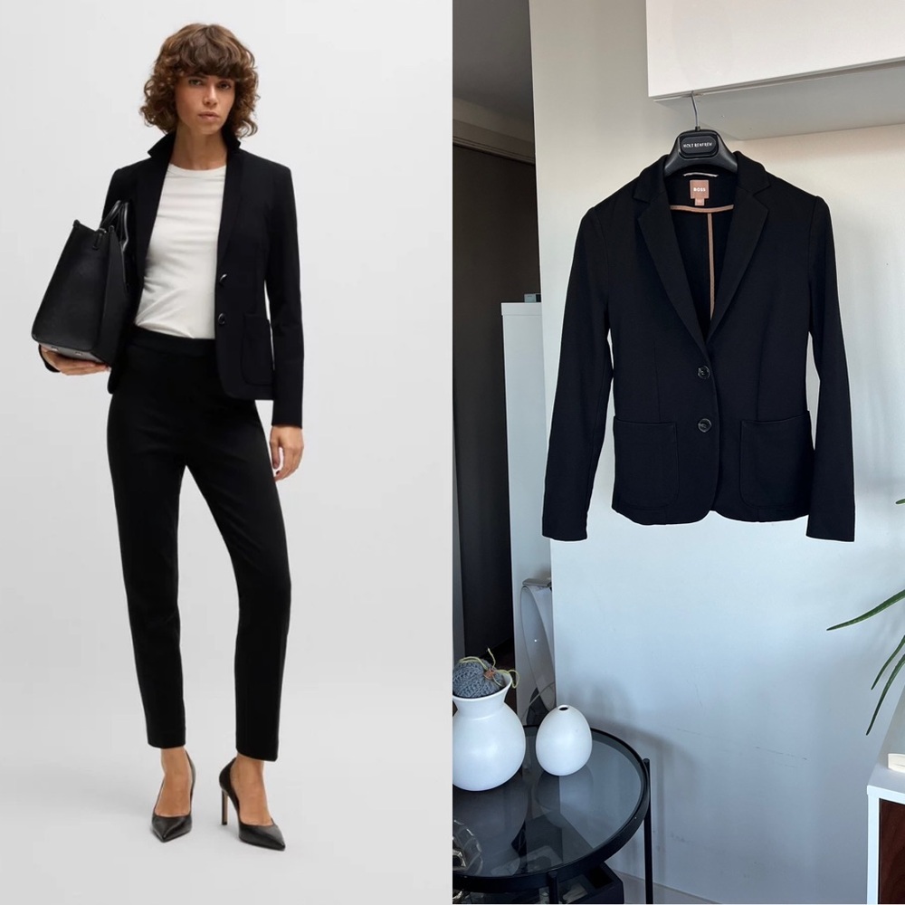 Hugo Boss EXTRA-SLIM-FIT Stretch Black Business Casual Office Blazer/Jacket 0,2